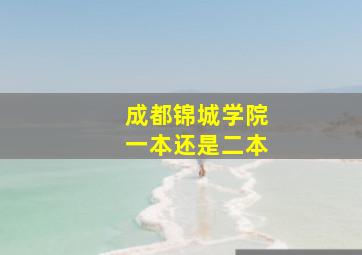 成都锦城学院一本还是二本