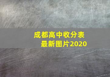 成都高中收分表最新图片2020