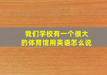 我们学校有一个很大的体育馆用英语怎么说