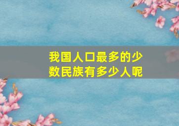 我国人口最多的少数民族有多少人呢