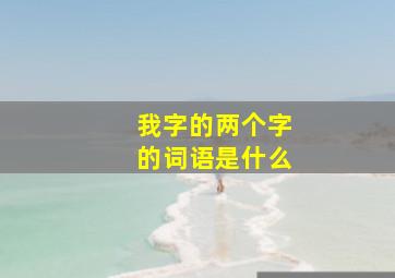 我字的两个字的词语是什么