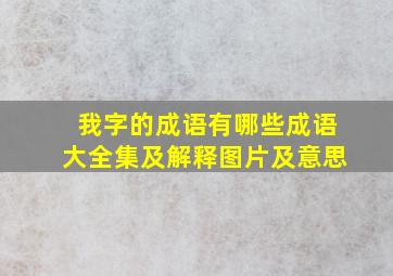 我字的成语有哪些成语大全集及解释图片及意思