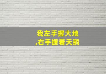 我左手握大地,右手握着天鹅