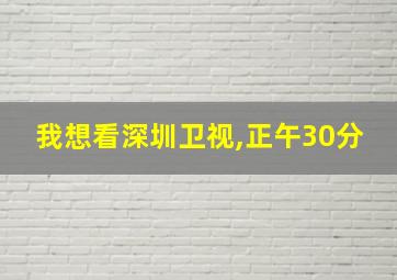 我想看深圳卫视,正午30分