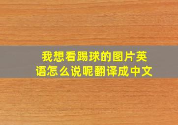 我想看踢球的图片英语怎么说呢翻译成中文