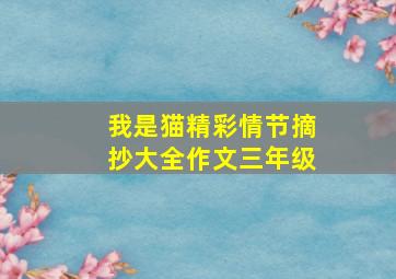 我是猫精彩情节摘抄大全作文三年级