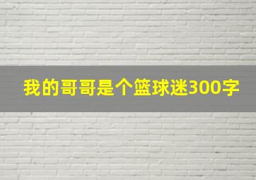 我的哥哥是个篮球迷300字