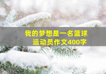 我的梦想是一名篮球运动员作文400字