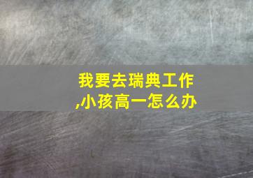 我要去瑞典工作,小孩高一怎么办