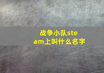 战争小队steam上叫什么名字