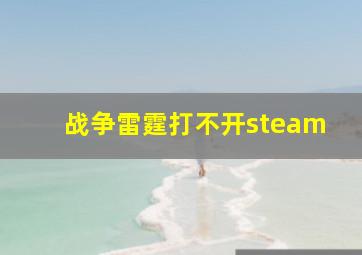 战争雷霆打不开steam