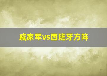 戚家军vs西班牙方阵