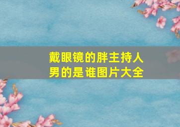 戴眼镜的胖主持人男的是谁图片大全