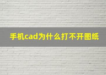 手机cad为什么打不开图纸