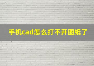 手机cad怎么打不开图纸了