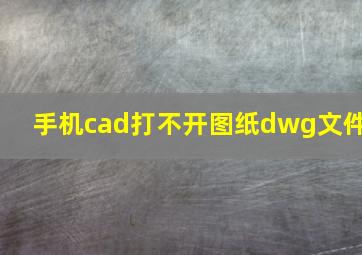 手机cad打不开图纸dwg文件