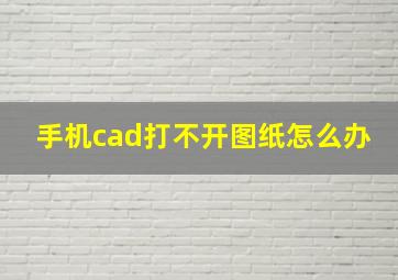 手机cad打不开图纸怎么办