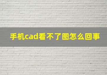 手机cad看不了图怎么回事