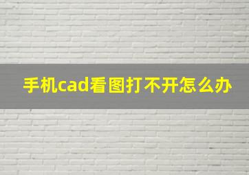 手机cad看图打不开怎么办