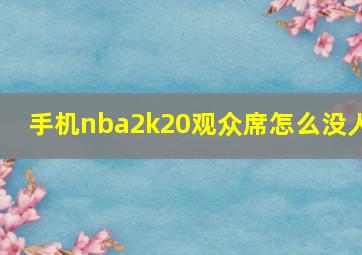 手机nba2k20观众席怎么没人