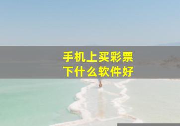 手机上买彩票下什么软件好