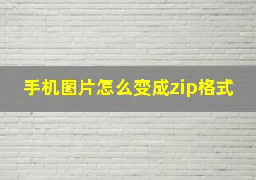 手机图片怎么变成zip格式