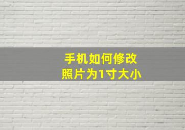 手机如何修改照片为1寸大小