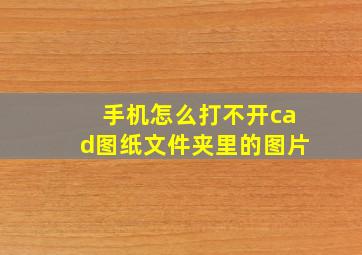 手机怎么打不开cad图纸文件夹里的图片