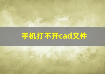 手机打不开cad文件