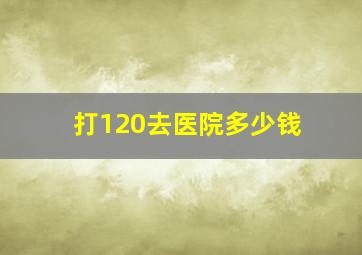 打120去医院多少钱