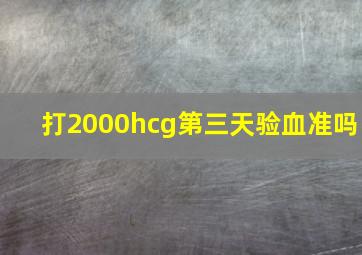 打2000hcg第三天验血准吗