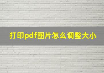 打印pdf图片怎么调整大小