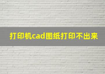 打印机cad图纸打印不出来