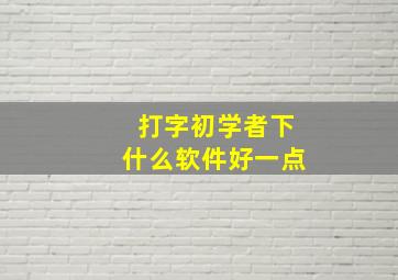 打字初学者下什么软件好一点