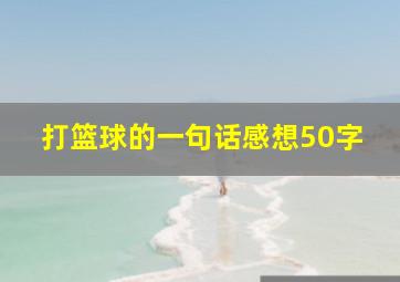 打篮球的一句话感想50字