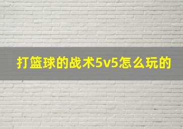 打篮球的战术5v5怎么玩的