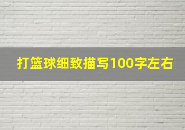 打篮球细致描写100字左右