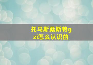 托马斯桑斯特gzi怎么认识的