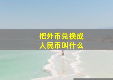 把外币兑换成人民币叫什么