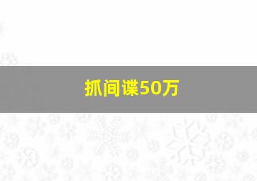 抓间谍50万