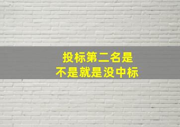 投标第二名是不是就是没中标