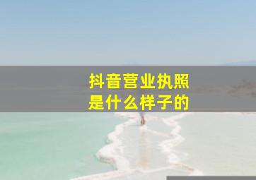 抖音营业执照是什么样子的