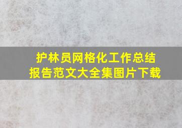 护林员网格化工作总结报告范文大全集图片下载