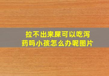 拉不出来屎可以吃泻药吗小孩怎么办呢图片