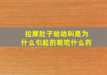 拉屎肚子咕咕叫是为什么引起的呢吃什么药