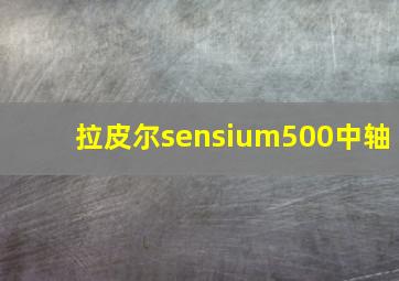 拉皮尔sensium500中轴