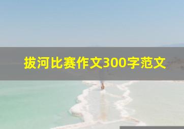 拔河比赛作文300字范文