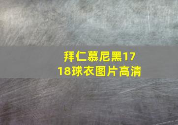 拜仁慕尼黑1718球衣图片高清