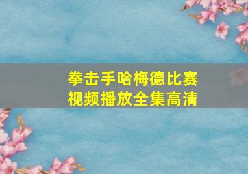 拳击手哈梅德比赛视频播放全集高清