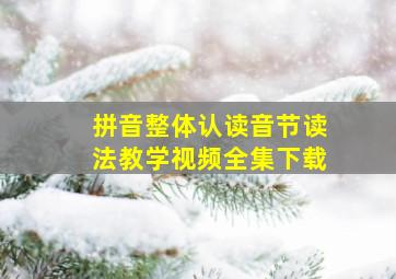 拼音整体认读音节读法教学视频全集下载